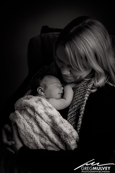 Naperville Newborn Photographer - Mother with baby portrait